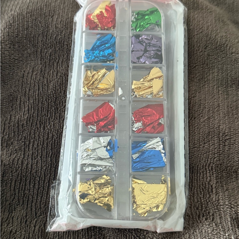 Metallic Nail Art Foil Flakes Set‎